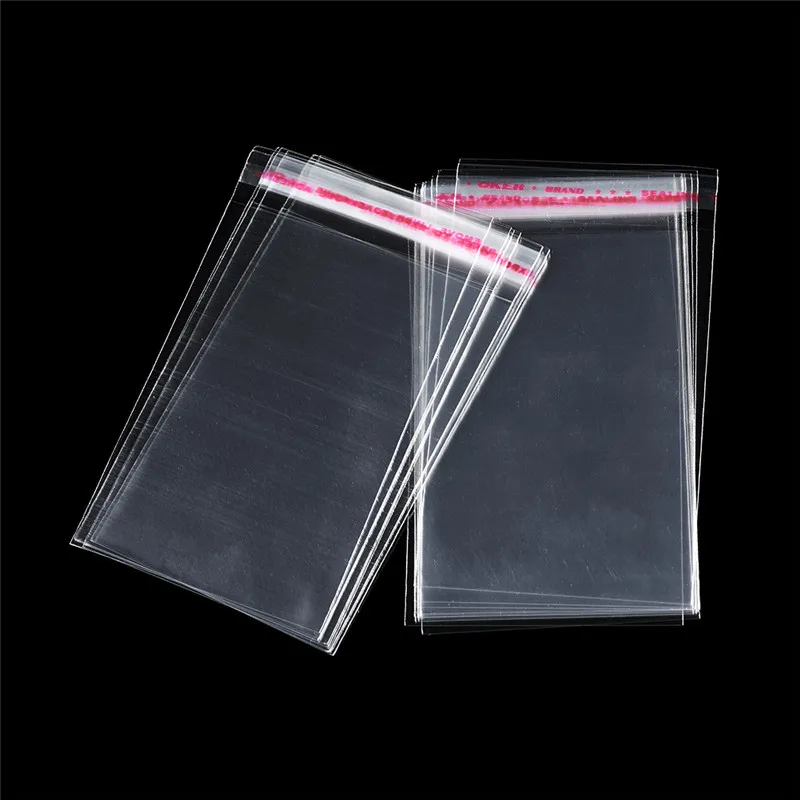 

100pcs 12x8cm Clear Cellophane Favor Gift Mini Bags Self Sealing Small Plastic Bags Unilateral thickness: 0.035mm