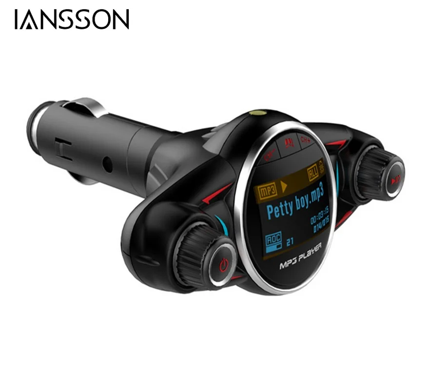 BT08 Bluetooth автомобильный набор Handsfree FM передатчик Беспроводной A2DP с разъемом подачи