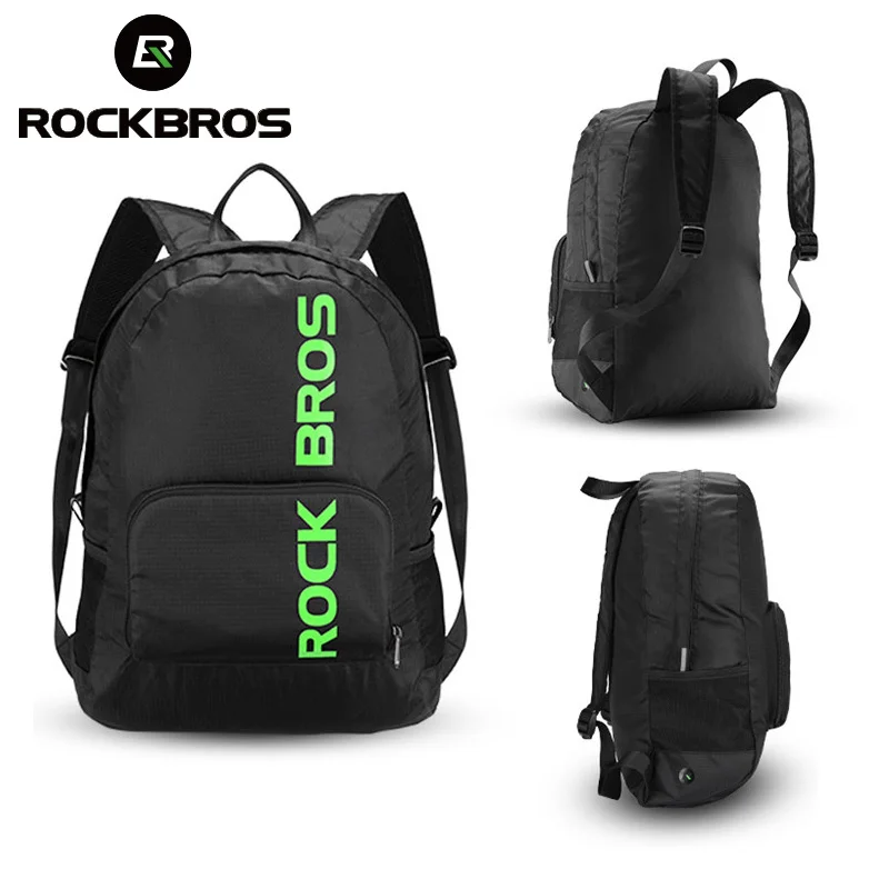 ROCKBROS складные непромокаемые уличные походные сумки портативный спортивный рюкзак Кемпинг Велоспорт Сумки Мужчины Женщины пакет, сумка для путешествия черный