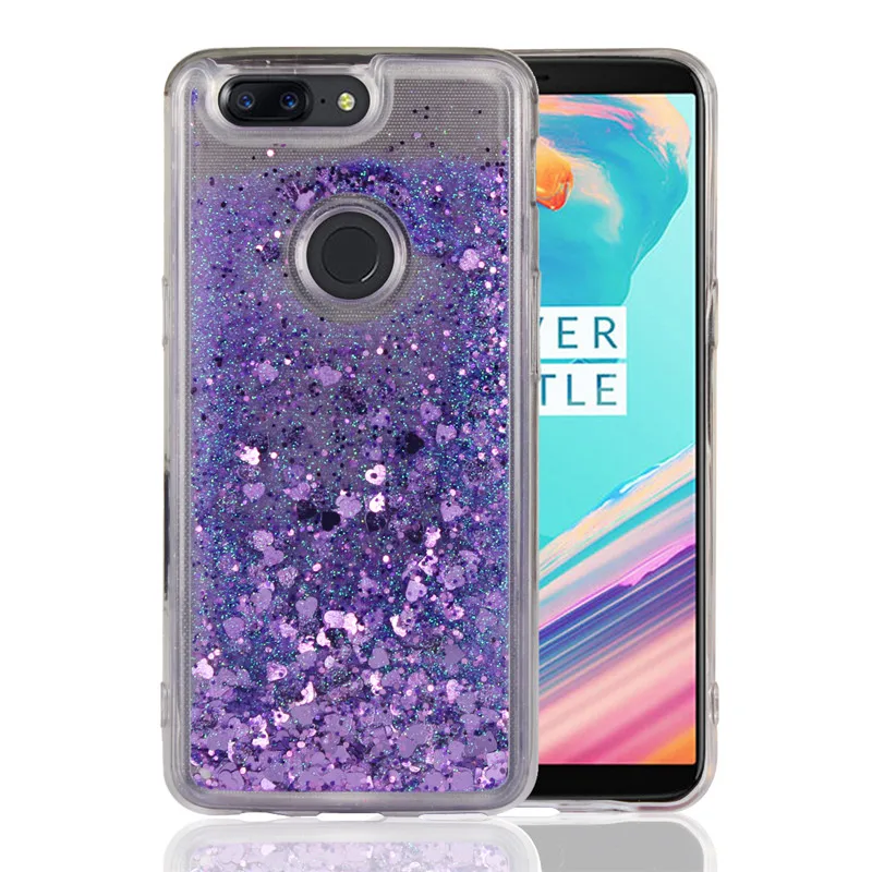 Caseier модные жидкие блестки песок телефон для Oneplus 5t мягкий чехол Fundas Coque Capas Capinha
