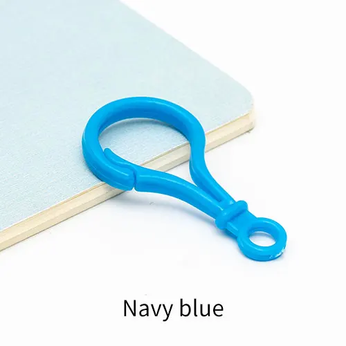 Navy blue 20pcs multicolor Lobster Clasp 5cm lamp shape buckle Snap hook Bag purse finding Keychain Jewelry DIY Needlework tool - Цвет: Navy blue