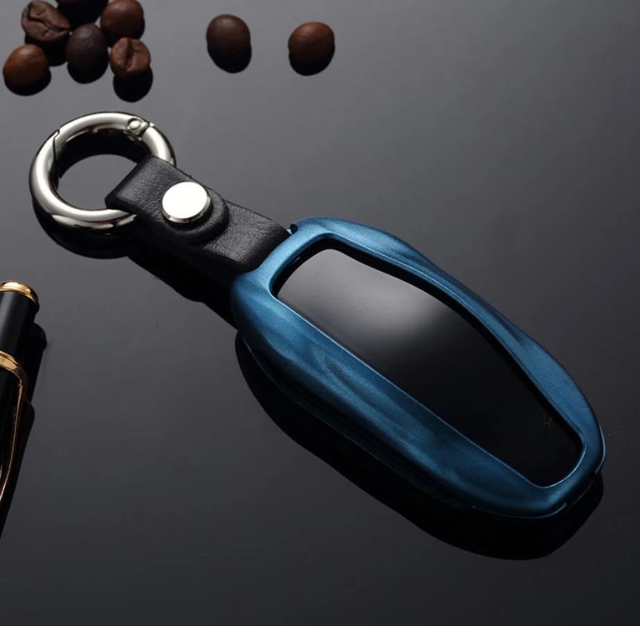 High Quality Car Aluminium Alloy Key Holder Cover Case For Tesla Model 3 S Keychain Pocket Wallet Shell Protector | Автомобили и