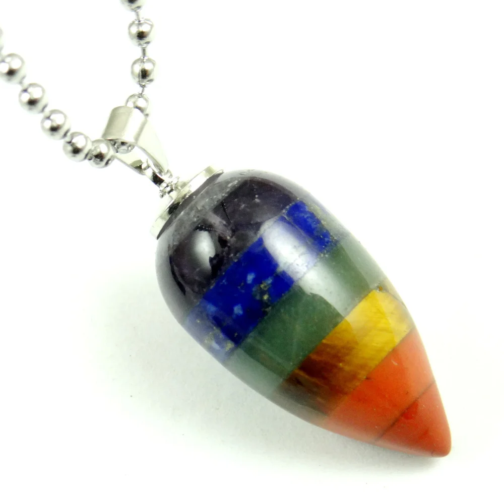 Натуральный Камень Радуга 7 Чакр Исцеление многослойный Фиолетовый Кристалл