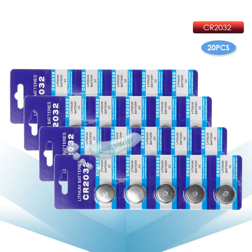 Kpay 20шт CR2032 батареи кнопки BR2032 DL2032 ECR2032 для монет Li-lon 3V CR 2032 часов Электронные |
