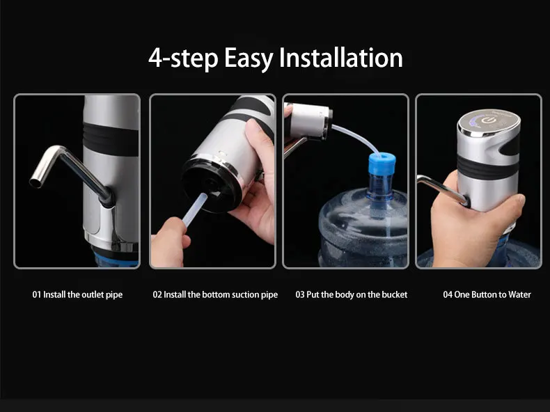 Kbxstart сенсорный экран 0.6L фиксированное количество воды Электрический дозатор воды насос с блокировкой детей костюм для 5L 15L бутылки для напитков