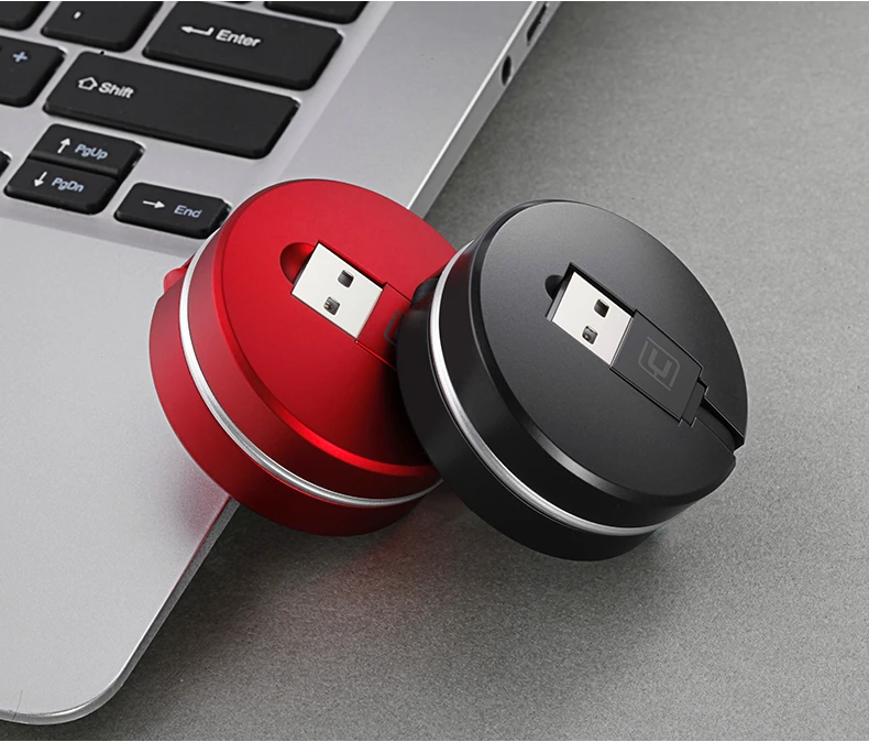 Cafele USB Cable for iPhone X Xr Xs Max 8 7 6s Plus Charging Cable Round Portable Retractable Mini USB Cable for iPhone 7 8 Plus