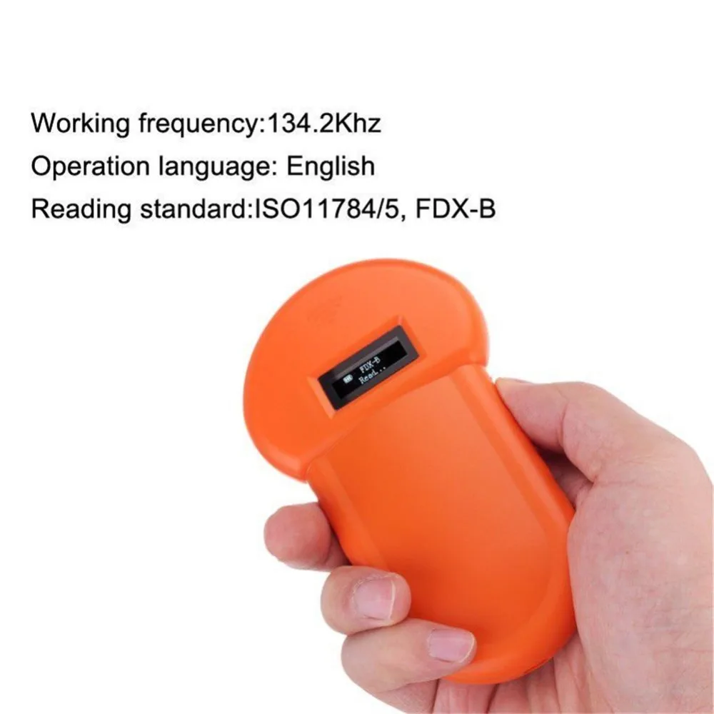 Animal Microchip Recognition Reader RFID Pet Tag 134.2Khz Ear Scanner Portable ID | Дом и сад