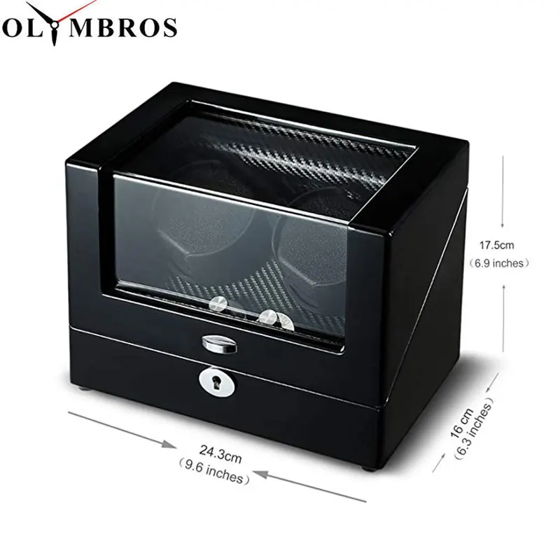 2 часы намотки хранения Коробки для автоматического с светодиодный свет