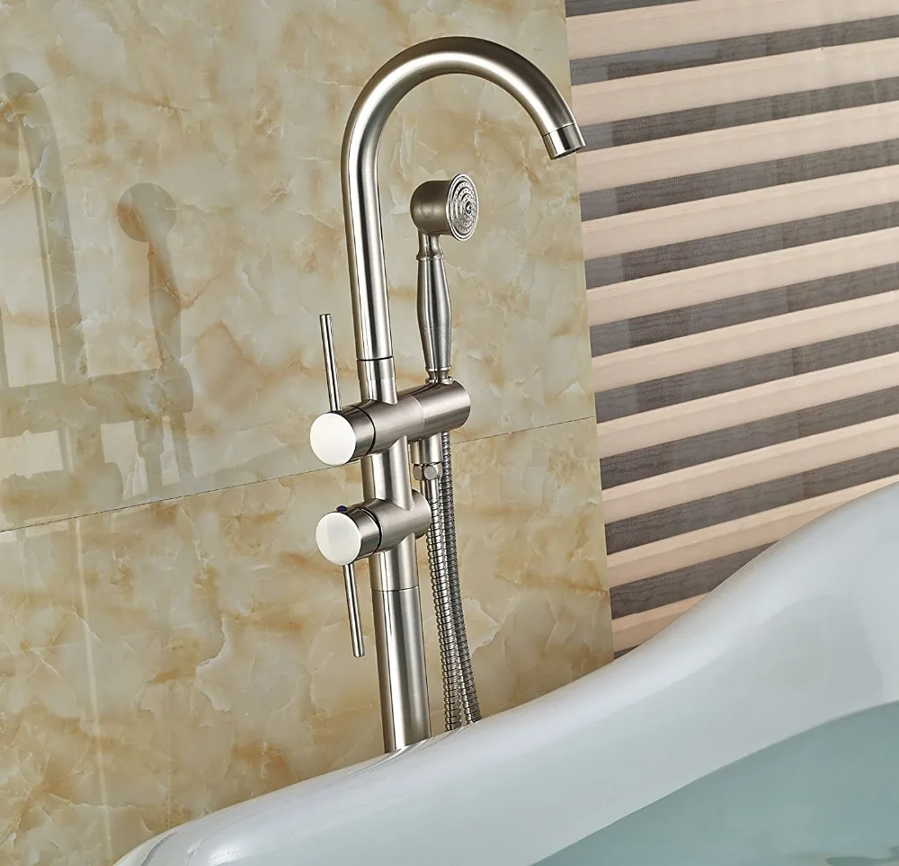 Uythner напольный матовый никелевый кран для ванной комнаты ванна Наполнитель