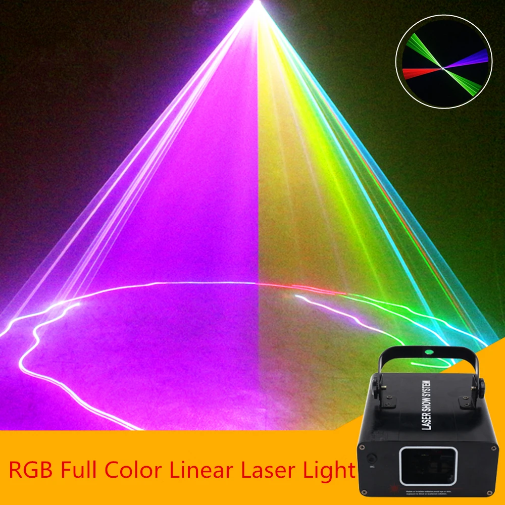 500mW RGB Color DMX Beam Stroboscope Lights Stage Scan Laser Music Light effect Projector Disco DJ Home Party Scanner Lighting