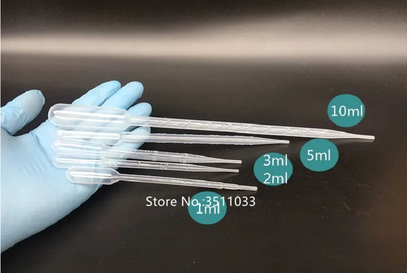 Пастерные одноразовые пипетки для перекачки жидкого масла 100 шт. 1 мл 2 3 5 10 мл|10ml