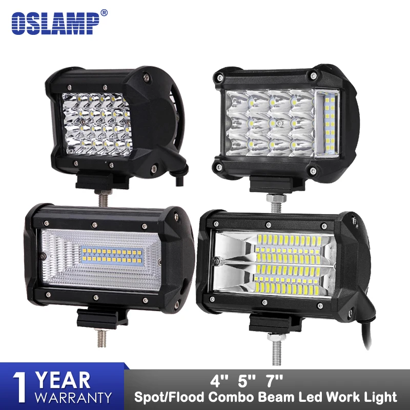 Oslamp 4 ''5'' 7 ''36 Вт 72 Вт светодиодный рабочий светильник для бездорожья/наводнения комбинированный луч светодиодный автомобильный светильник для грузовика SUV ATV Boat 4x4 4WD 12v 24v