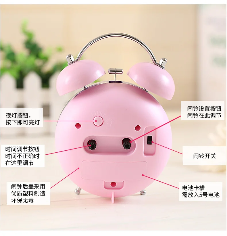 Hello kitty узор Прекрасный Дети мультфильм девушка офис электронная сигнализация стол настенные часы студента немой прикроватный современный кольцо