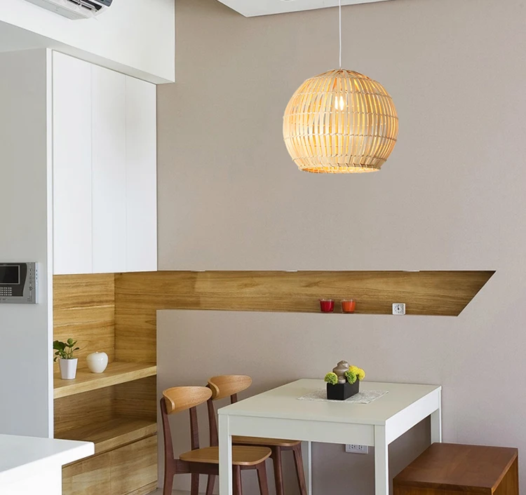 Деревянный подвесной светильник в скандинавском стиле креативный деревенском