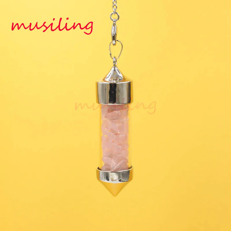 Желая бутылка 7 Чакра бусины ожерелье цепочка рейки подвеска маятник натуральный