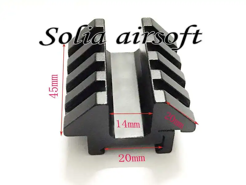 

Dual Side 45 Degree Angle Offset See-Thru 20mm Weaver Rail Rifle Scope Mount For Hunting