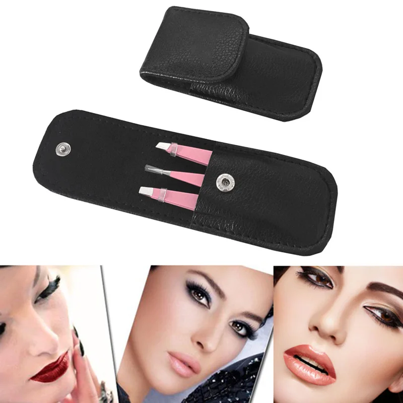 Stainless Steel Eyebrow Tweezers Wenkbrauw Tweezer Set Slant Tip/punt Tip/flat Tip Beauty M03468 | Красота и здоровье