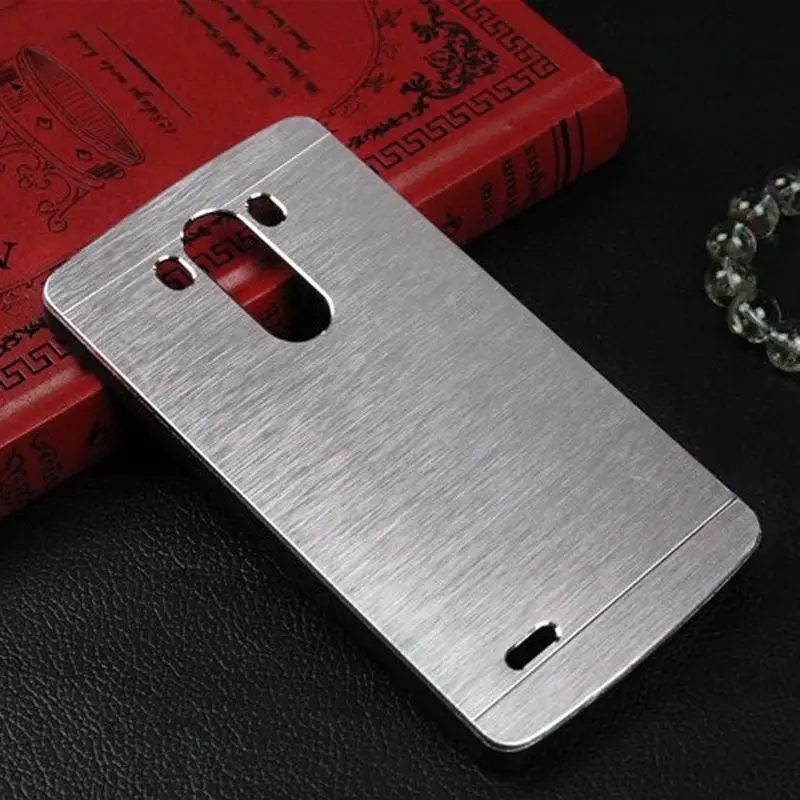 Ультратонкий алюминиевый чехол под шлифованный Металл задняя крышка + PC для LG G3