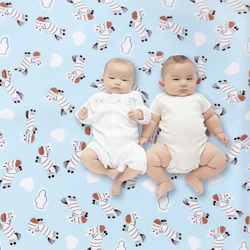 Натяжная простыня для детской кроватки из 100% хлопка мягкие рандомные Чехлы