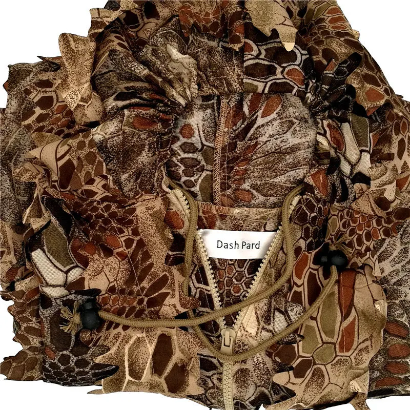 Новые три вида змей питон Узор Камуфляж ghillie костюм лазерная резка быстросохнущая охотничья одежда подходит для лета и осени