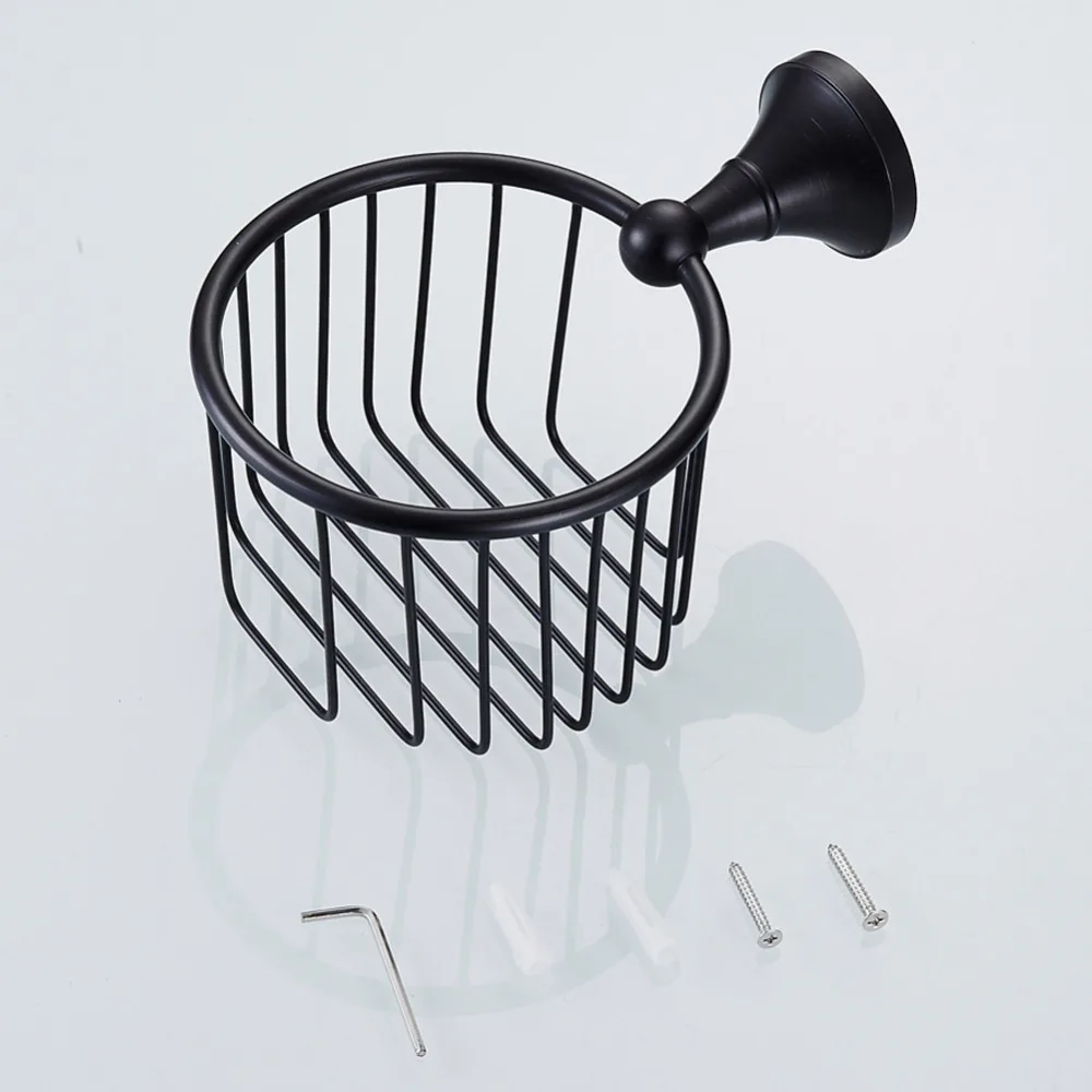 Латунные настенные держатели для туалетной бумаги Leyden ORB черный держатель