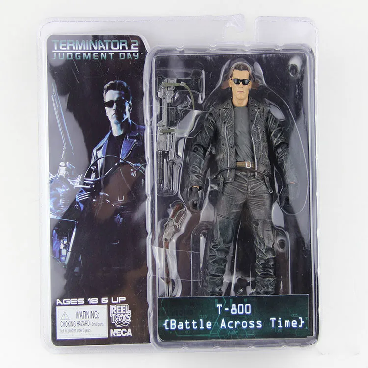 NECA Терминатор 2 T-800 битва через время Арнольд ПВХ фигурку игрушки " 18 см