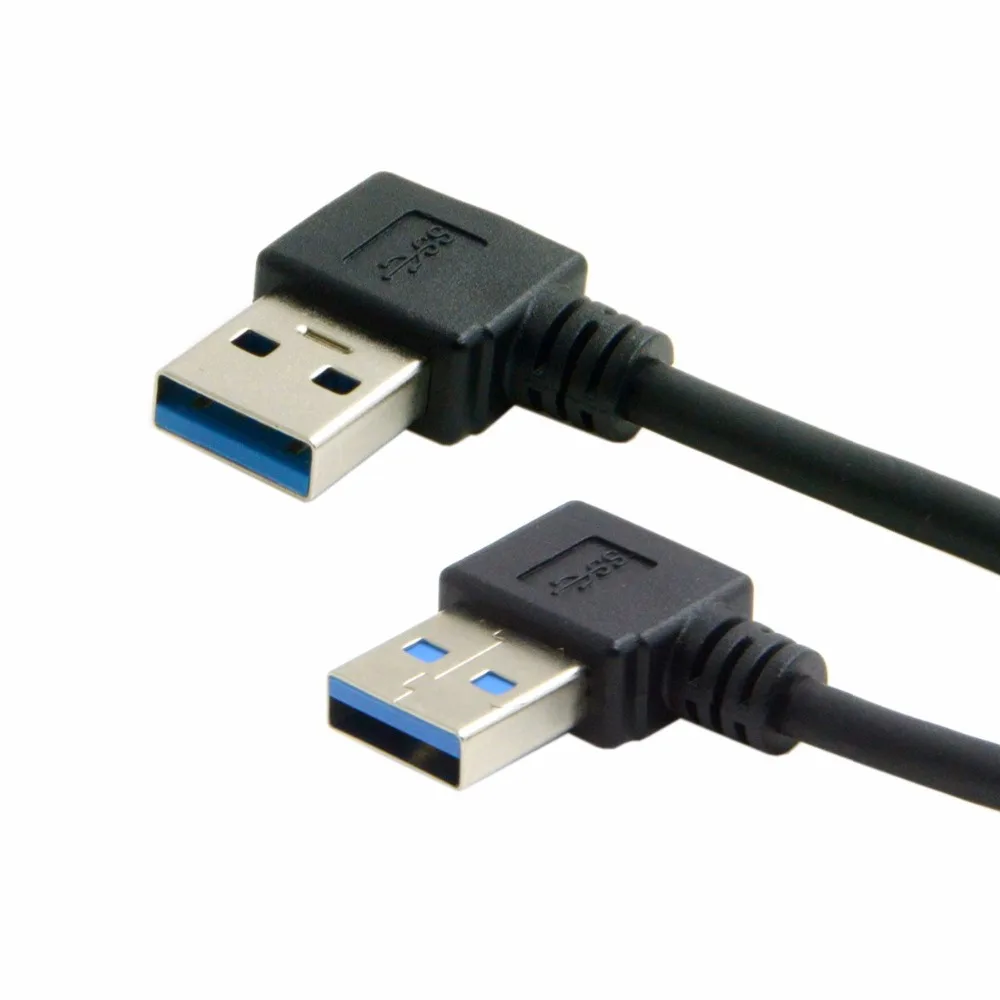 20 см 50 см USB 3,0 type A Мужской 90 градусов левый Угловой USB 3,0 A Тип правый угловой удлинитель