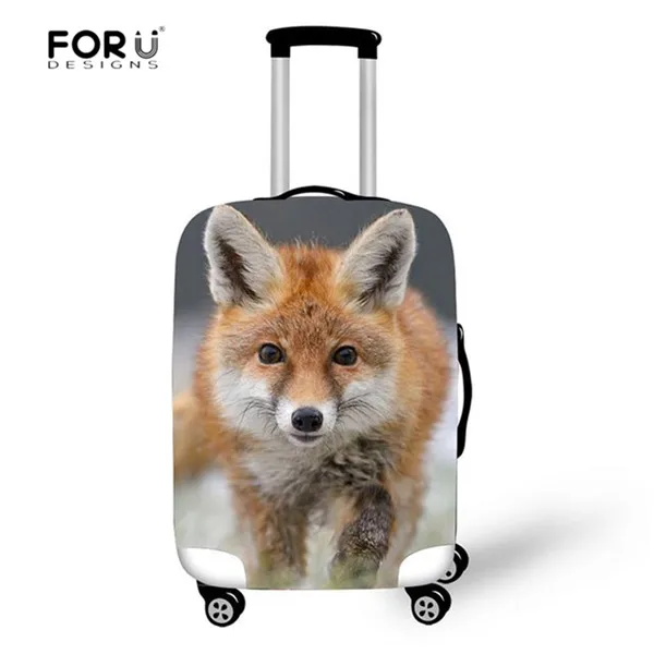 FORUDESIGNS/ милый 3D чехол для багажа с изображением лисы, Дорожный чемодан, Защитные Чехлы, эластичный толстый чехол для 18-30 дюймов, чехлы, сумка - Цвет: CJ0776