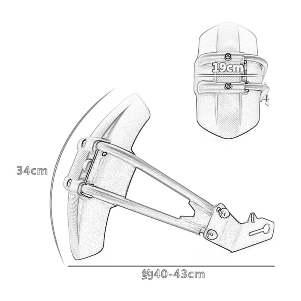 Черный брызговик на заднее колесо мотоцикла для NK150 NK250 Ninja|Накладки и