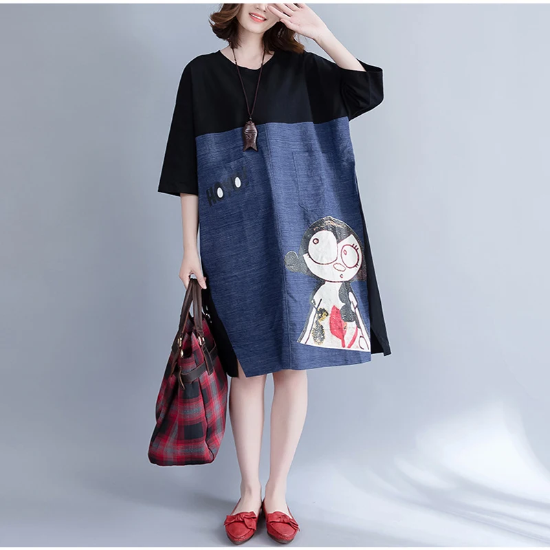 NINICE 2018 mainstream loose maternity wear round neck in Europe and America matenity dress |