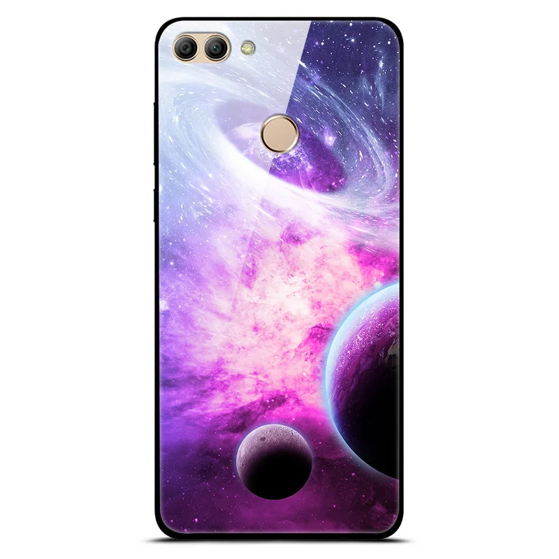 Для huawei P Smart Enjoy 7S чехол из закаленного стекла с изображением планеты космос, стеклянный чехол-накладка для huawei P Smart Coque Shell PSmart