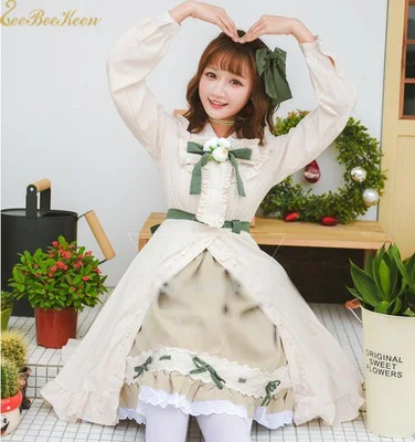 

Anime sakura card captor Cosplay Women's Maid Cosplay Dress For Girls Daidouji Tomoyo Lolita jsk Gothic Dress Sweet Lolita Dress