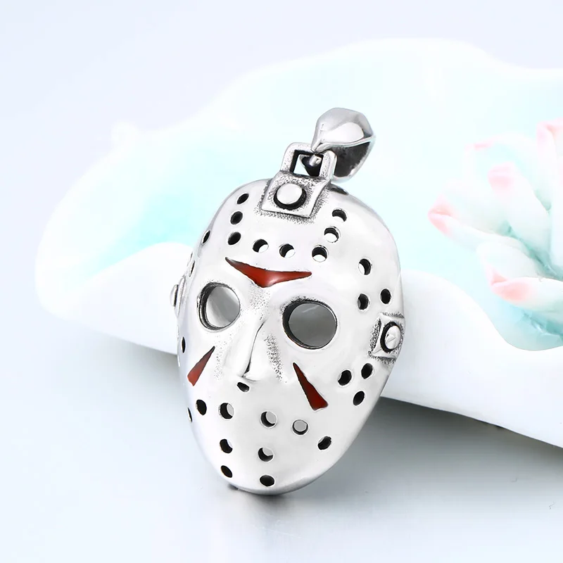 Сталь солдат Подвеска для Хэллоуина Маскарадная маска Джейсона Voorhees нержавеющая
