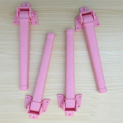 Pink 4 шт H30CM красочные пластиковые складные ножки стола компьютер кофе складные ножки стола мебель RV детский стол с винтом - Цвет: Pink