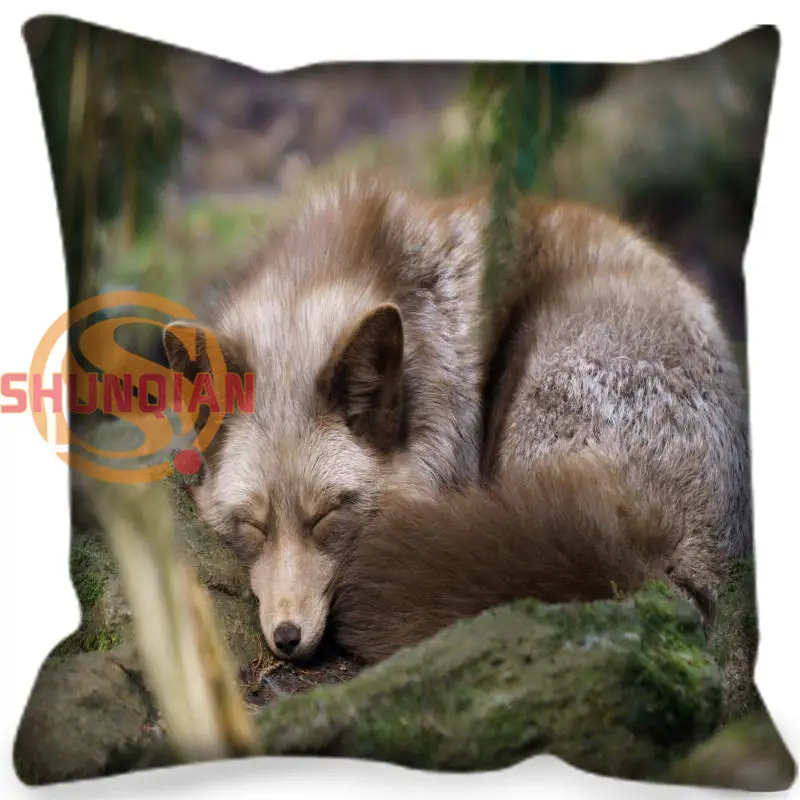 Уникальный дизайн наволочка в виде лисы квадратная Наволочка на молнии