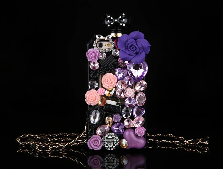 Горячая Анна Bling Crystal флакон духов чехлы для iPhone 11 Pro Max XS Max XR XS X 6 6s 8 7 Plus samsung Note 10 Plus S9 S10 Plus - Цвет: Anna S