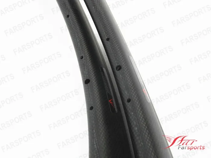 Farsports 700C U форма 23C x 30/38/50/60/88 мм Глубокий клинчерные Ободы из углеродного волокна для карбоновые велосипедные колеса сборки 16-36 H бескамерная автомобильная шина готова