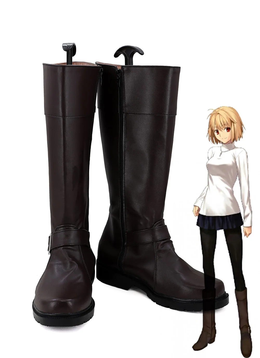 

Черные ботинки для косплея Tsukihime Arcueid брюнстуд, изготовленные на заказ