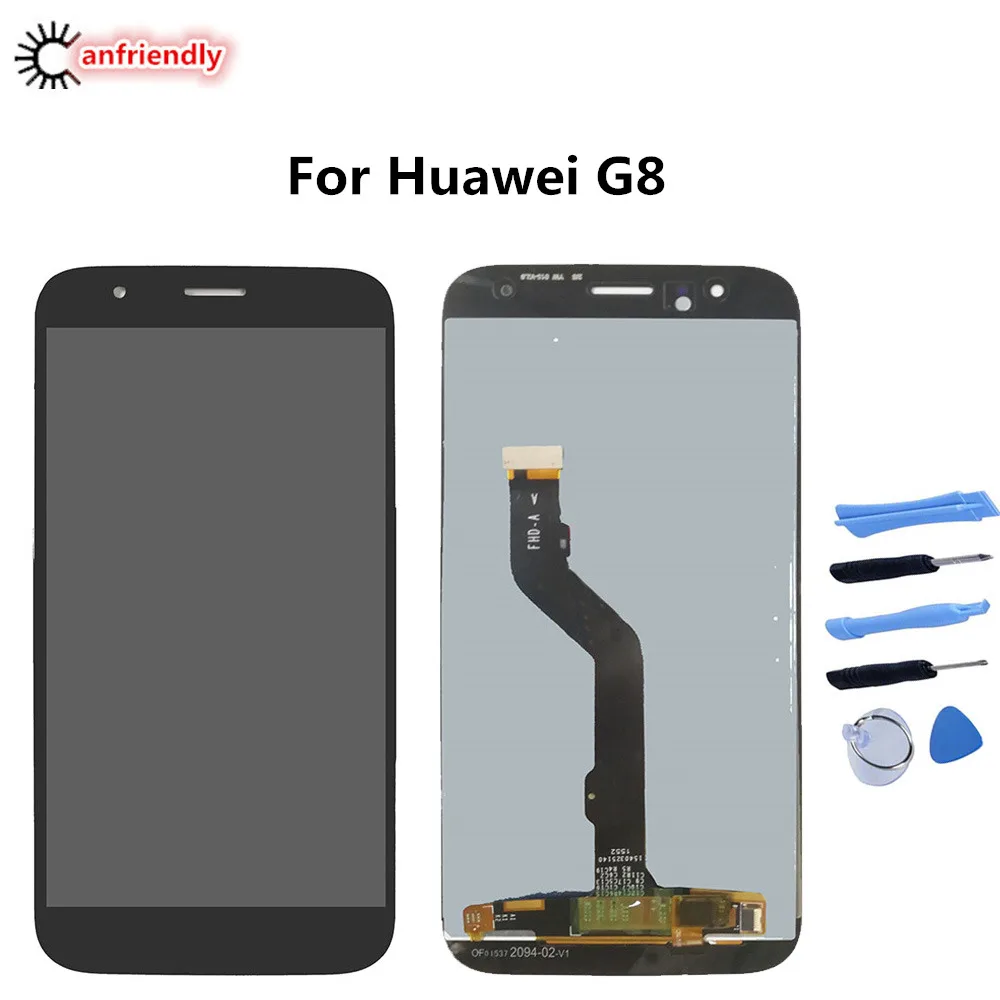 

For Huawei G8 L01 L02 LCD Display+Touch Screen Replacement Digitizer with frame Assembly For Huawei Ascend G8 G 8 repair screen