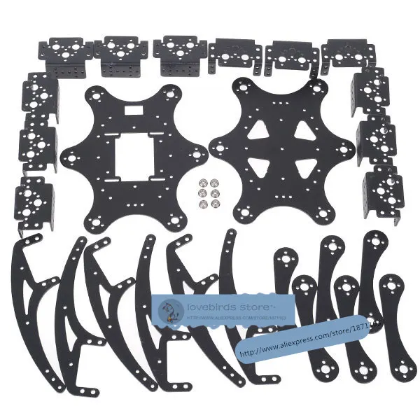 18 DOF алюминиевый Hexapod Паук Робот машина насекомые рама LD 1501MG / LDX 335MG цифровой