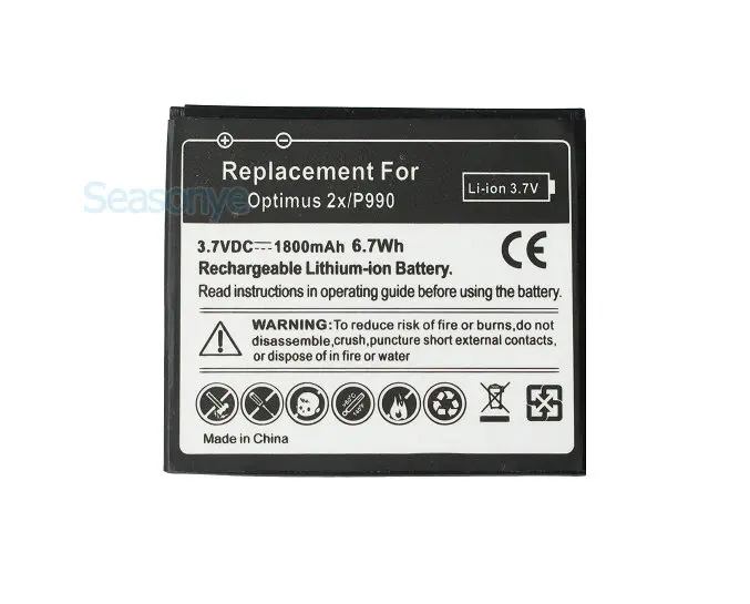Сменный аккумулятор 1800 мА · ч универсальное зарядное устройство для LG Optimus 2X /3D