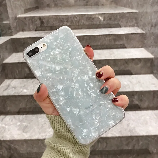 Роскошный Блестящий Мягкий силиконовый чехол из ТПУ для iPhone 6, 6 S, чехол на 6, 6splus, корпус с узором для iPhone 7, 8 X, тонкий бампер - Цвет: Blue