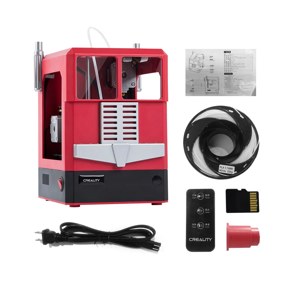 Creality 3D CR-100 компактный размер настольный 3d принтер Полностью Собранный автоматическое выравнивание с пультом дистанционного управления 8 Гб карта памяти