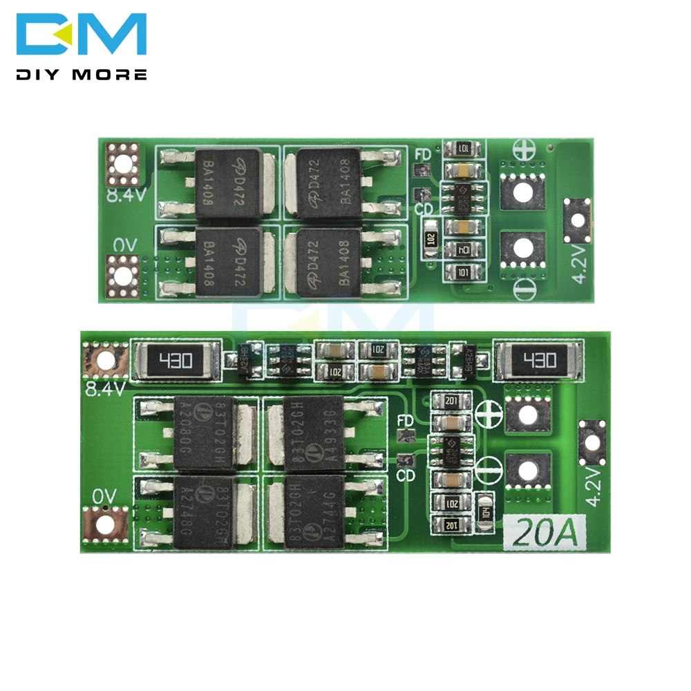 2S 10A 20A 7 4 V 8 18650 полимер литиевая батарея защита BMS плата стандартный баланс модуль