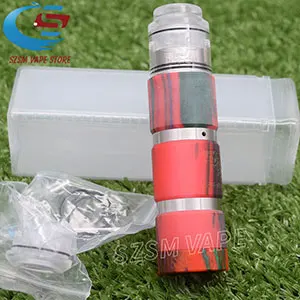 Red Transparent Электронная сигарета sob mod комплект 18650 батарея с QP KALI V2 RDA Fatality RDA атомайзер 25 мм vape механический мод для испарителя комплект - Цвет: Red Transparent