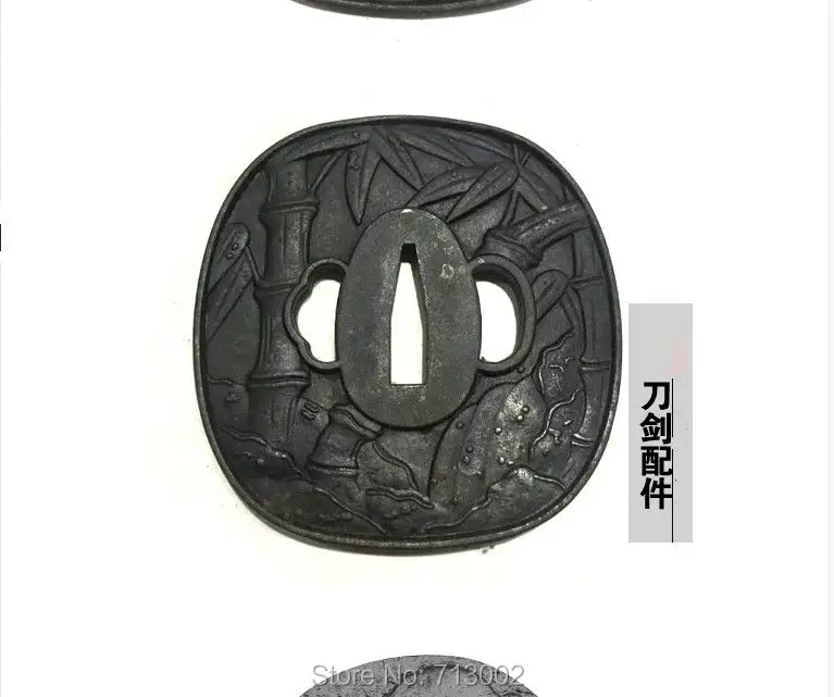 Ручная ковка TSUBA для японского Катана Железный Tsuba фитинг меча бамбук|tsuba|tsuba