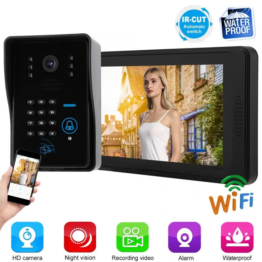 Устройство для чтения видеосигнала с Wi Fi 110 240 дюйма|Видеодомофон| |