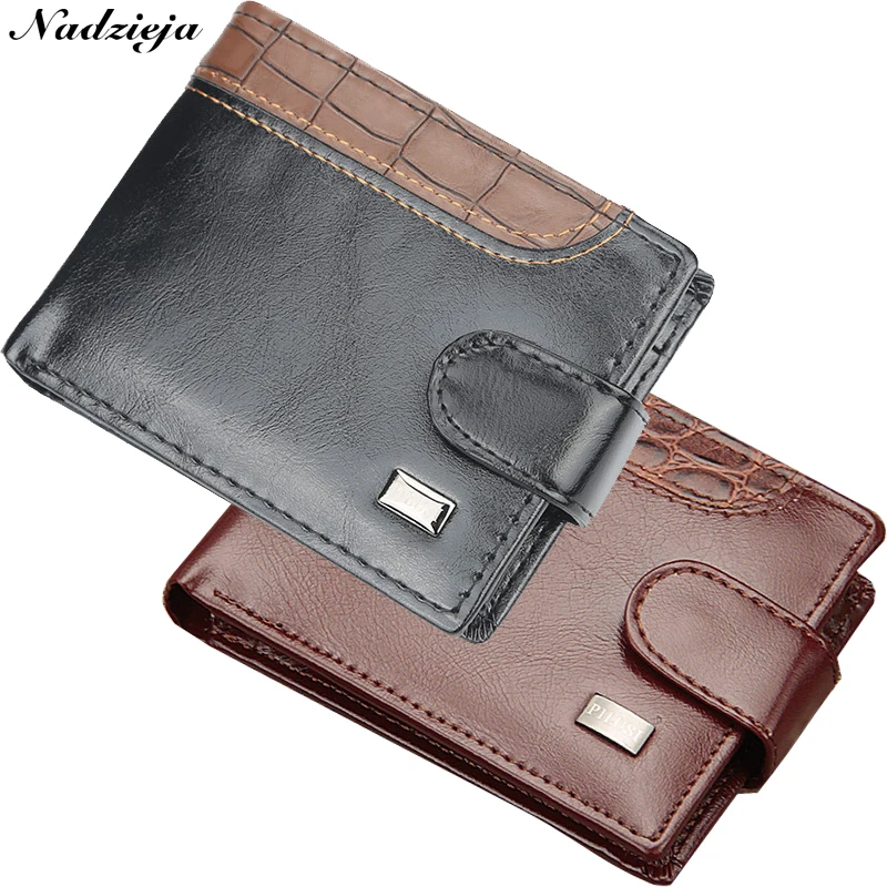 

Baellerry Business Short Wallet Men's Leather Hasp Mens Purse With Coin Pocket Money Bag Clutch Trifold Wallet For Men Wallets