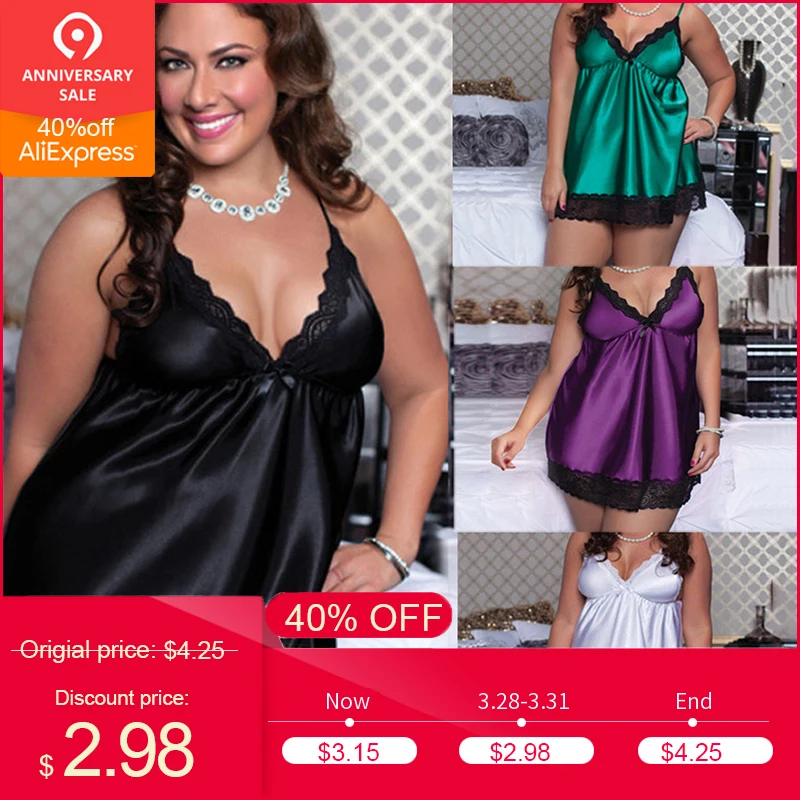 Ночная рубашка женская кружевная сатиновая подол в форме лотоса с треугольным