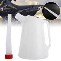 1pc universal 5 litre garage oil fueloil measuring jug with flexible spout for car motorcycle plastic oiler oil pot